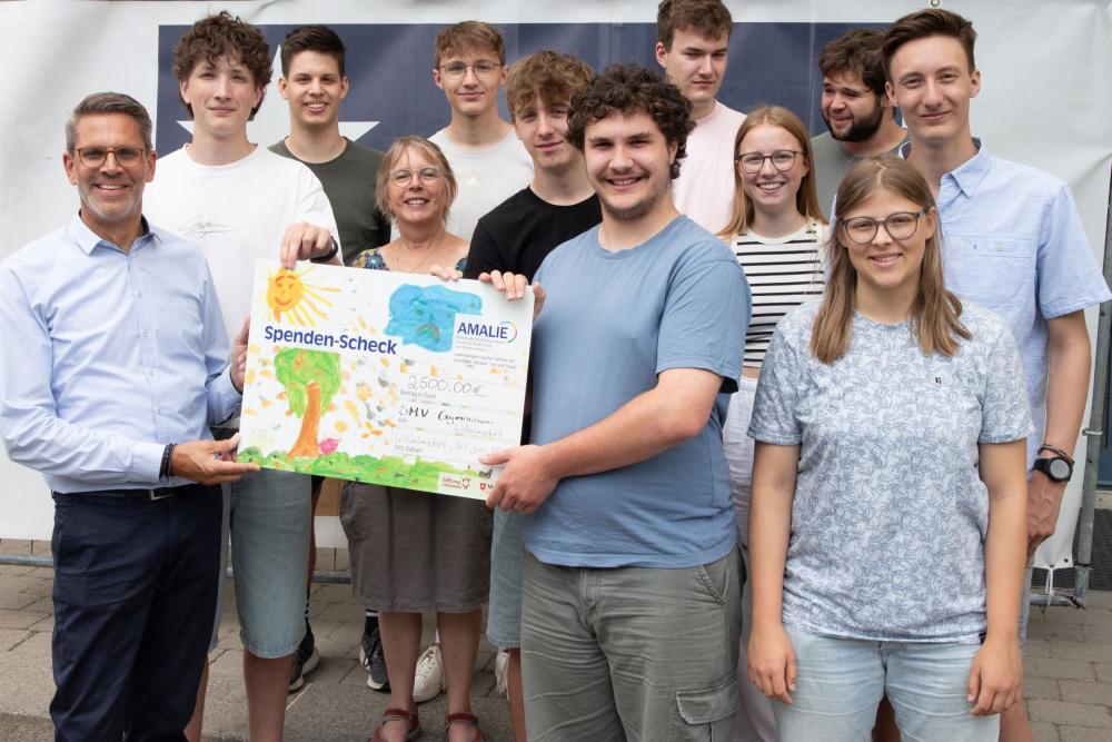 Spendenaktion der Schülerinnen und Schüler. Foto: Gymnasium Wilhelmsdorf.